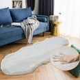 thumbnail image 2 of ORINOVA Washable Fur Runner Rug 2x6 Fluffy Rugs For Living Room Light Grey Nursery Rugs For Bedroom Faux Sheepskin Rug Teen Room D?cor, 2 of 9