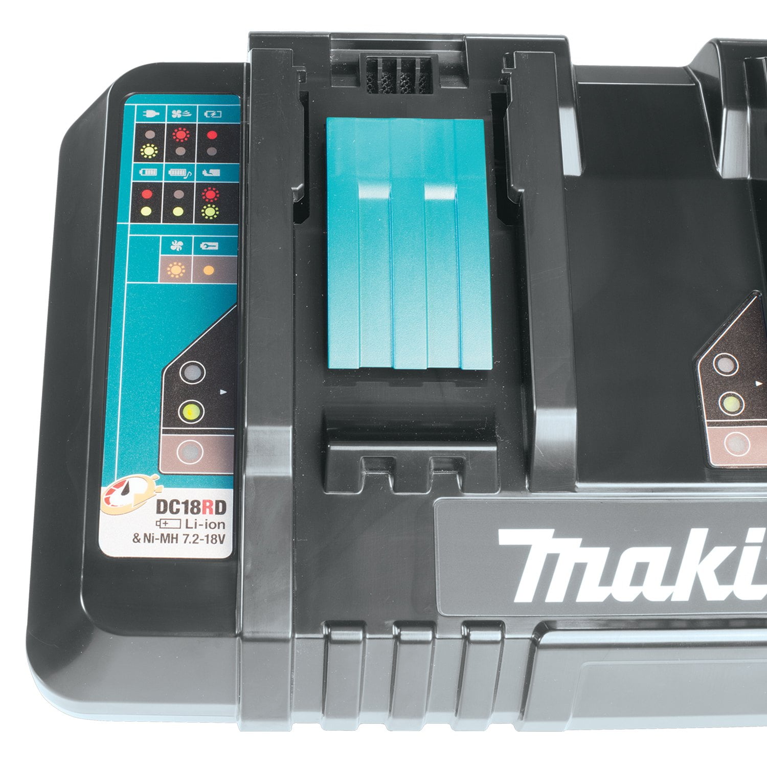For Makita DC18RD 7.2V-18V Li-ion Dual Rapid Battery Charger LXT 2 USB Port UK 