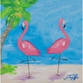 thumbnail image 3 of DeRice, Julie 12x12 Black Modern Framed Museum Art Print Titled - Fancy Flamingos IV, 3 of 5