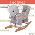 thumbnail image 2 of JOON Olli Ride-On Rocking Horse Elephant With Scarf, Gray-White, 2 of 7