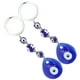 Peahefy 2Pcs Porte-Clés Porte-Clés Turquoise Bleu Amulette Pendentif Perles Porte-Clés Bijoux Artisanat – image 4 sur 8