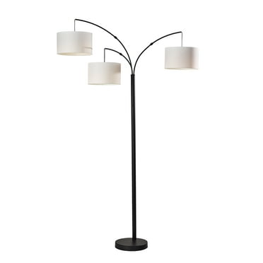 Better Homes & Gardens Matte Black 3 Head Arc Floor Lamp, Modern, Adult Office, Young Adult Dorm