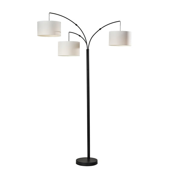 Better Homes & Gardens Matte Black 3 Head Arc Floor Lamp, Modern, Adult Office, Young Adult Dorm