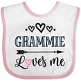 thumbnail image 3 of Inktastic Grammie Loves Me Arrow Childs Boys or Girls Baby Bib, 3 of 4