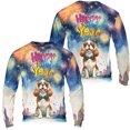 thumbnail image 3 of Happy New Year with Cavalier King Charles Spaniel Fireworks Holiday Xmas Winter 2025 All Over Print 3D Sweatshirt Unisex Merch Dog Lover Gifts - 00025, 3 of 6