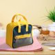 thumbnail image 4 of Fiudx Ofertas flash del día solo en línea Bolsa de almuerzo portátil roja de red, bolsa de almuerzo con aislamiento de papel de aluminio grueso, bolsa de almuerzo para estudiantes, bolsa de tela Bent, 4 of 7
