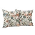 thumbnail image 3 of Ambesonne Floral Eucalyptus Throw Pillow Cover Pack of 2, Tender Garden, 2 Pcs-24" x 24", Pale Rose Slate Blue, 3 of 5