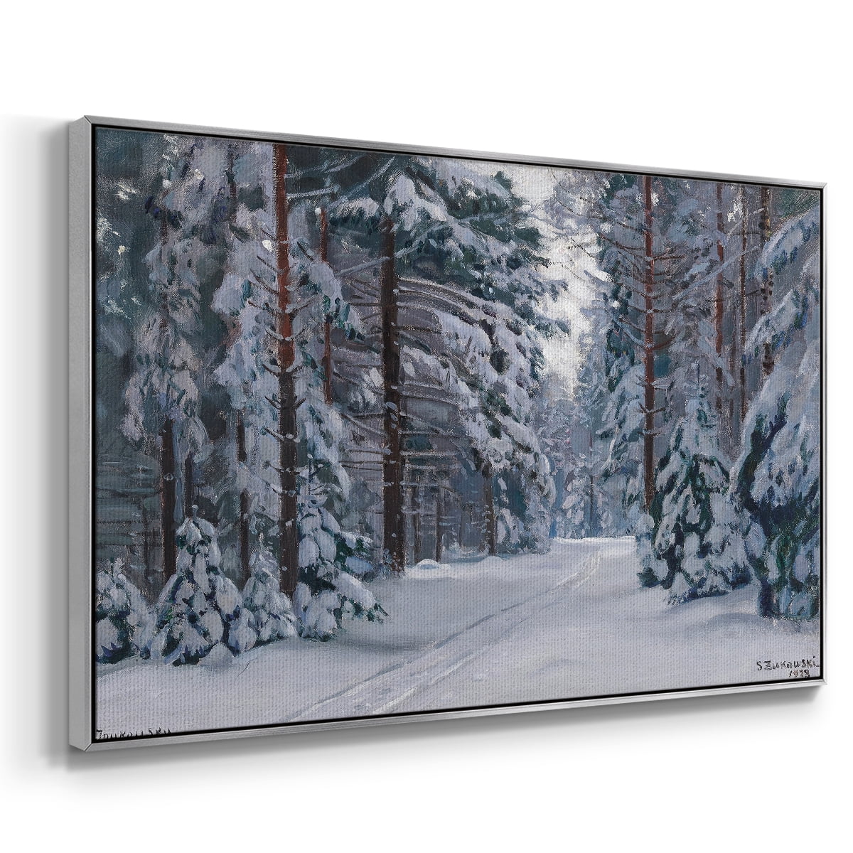 Vintage Landscape-CCLXVII By Wexford Home Framed in Silver Wood Gallery Wrapped Canvas 25 in. x 37 in.