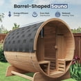thumbnail image 3 of ALEKO SB6CED Outdoor Rustic Cedar 5-6 prs Barrel Steam Sauna with 6 kW Heater, 3 of 21