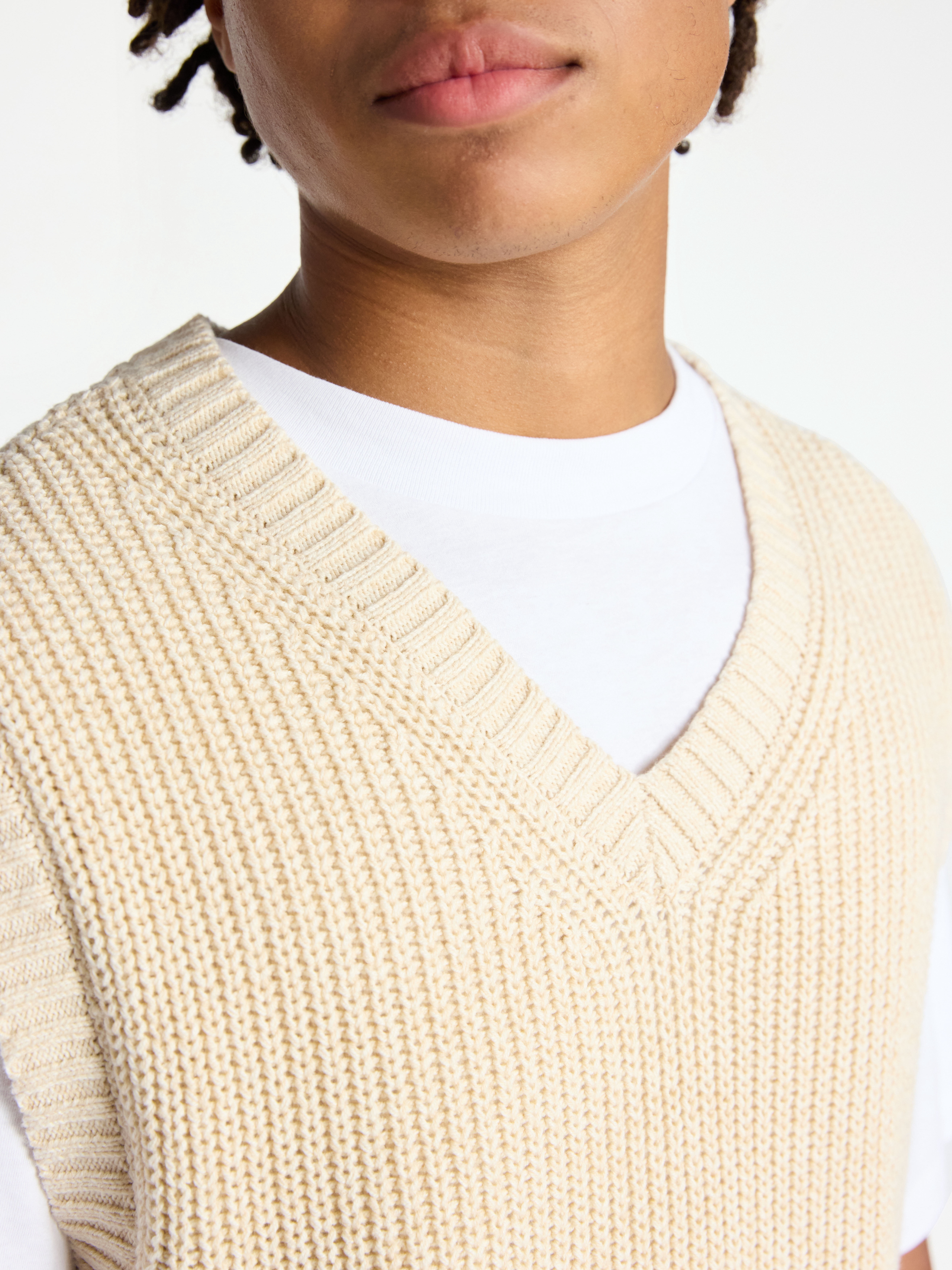 No Boundaries V Neck Marled Vest, Men's & Big Men's