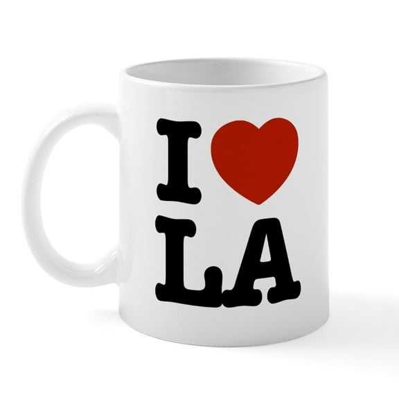CafePress - I Love LA Mug - 11 oz Ceramic Mug - Novelty Coffee Tea Cup