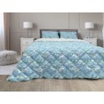 thumbnail image 1 of Geometric Comforter & Sham Bedding Set, Drop-Shaped Curls and Half Circles Geometric Forms Contemporary Mosaic Pattern, 3 pcs Duvet Set Microfiber Filling Quilt, 5 Sizes, Multicolor, by Ambesonne, 1 of 4