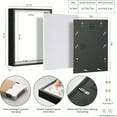 thumbnail image 3 of 16x20 Shadow Box Picture Frame Display Case with Soft Linen Back-Thickened Panel,Large Black Deep Shadow Box Frame 16x20, 3 of 8