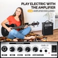 thumbnail image 4 of GLARRY Kit para principiantes de bajo eléctrico acústico de tamaño completo con amplificador de 15 W, bajo acústico eléctrico de 4 cuerdas con sintonizador incorporado, bolsa, correa, púas, cuerdas, b, 4 of 5