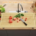 thumbnail image 5 of Twister.CK Bamboo Cutting Board Stovetop Cover, 30"x20" Extra Large Noodle Board with 4 Removable Feet, Juice Groove, Stove Top Covers for Electric Stove, Gas Burners, Counter Space, 5 of 7