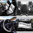 thumbnail image 2 of Yuyamidu Music Note Piano Car Seat Covers Set 13 Pcs Steering Wheel Cover Seat Belt Cover Trash Can Rear View Mirror Cover Cup Coasters Chapstick Holder Keychains Gifts for Men Woman, 2 of 7