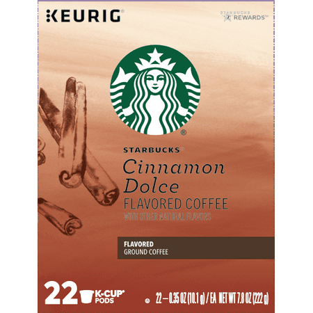 Starbucks Cinnamon Dolce Flavored Blonde Roast Single Cup Coffee for Keurig Brewers, 1 Box of 22 (22 Total K-Cup
