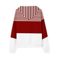 thumbnail image 5 of Hoodies for Women 2025 Color Block Striped Long Sleeve Zip Up Hoodie with Pockets Hooded Sweatshirt Women Jacket, 5 of 6