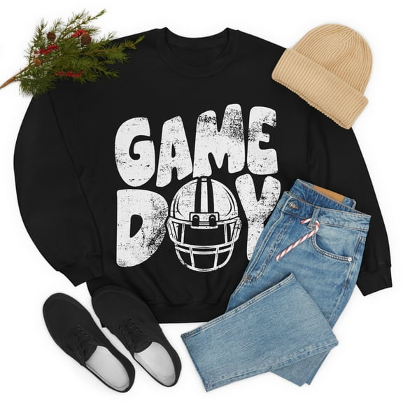 Vintage Football Game Day Sweatshirt Tailgate Football Fan Female Shirt