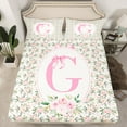 thumbnail image 2 of Castle Fairy Monogrammed Letter G 4 Pieces Queen Sheet Sets for Teens Boys Girls,Kawaii Bow Ultra Soft Flat Sheet,Chic Flower Rose Queen Fitted Sheet,Super Cozy Room Decor, 2 of 7