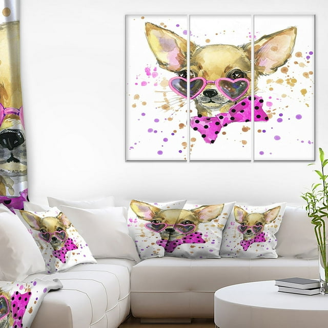 Avery Design Art Puppy Dog in Watercolor Canvas Print
