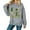 01 Gray, variant on Fewfanhot Women's Clothing St Patricks Day Sweatshirt Women Long Sleeve Leopard Shamrock St. patricks Shirts Tees