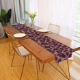 thumbnail image 2 of Yayeee Table Runner 70 inches Long for Home Kitchen Rectangle Dining Table Holiday Party Decoration, Deep Red Leopard Pattern, 2 of 7