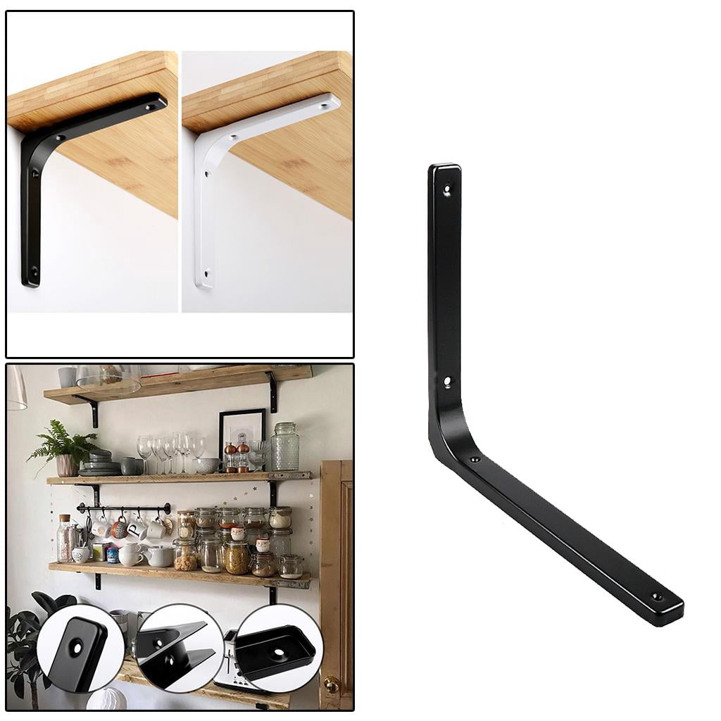 Axioma Heavy Duty Shelf Bracket Wall Hanging Shelve L Shaped Black 16Inch