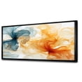 thumbnail image 2 of Designart "Echoes Ink Collages Orange and Blue Fusion" Oversized Abstract Framed Wall Art - Transitional Orange Abstract Collages Entryway Framed Wall Art Print, 2 of 6