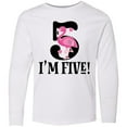 thumbnail image 3 of Inktastic 5th Birthday Flamingo 5 Year Old Girl Long Sleeve Youth T-Shirt, 3 of 5
