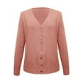 thumbnail image 5 of Yigetop Cardigans for Women Trendy Women's V Neck Button Knit Cardigan Sweater Jacket Cardigan Lightweight Sweaters for Women Pink S, 5 of 6