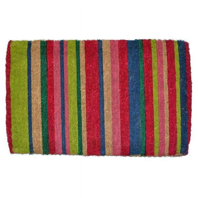 Imports Decor 665TCM Stripe Printed Coir Door Mat, Multicolor