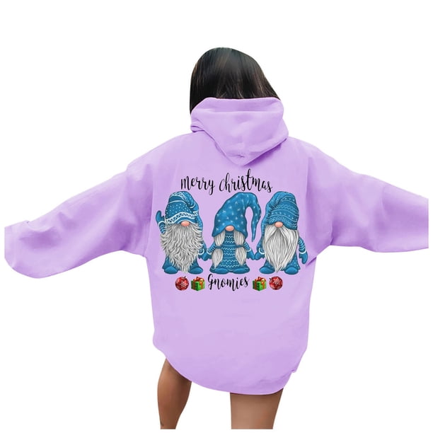 WILLBEST Sudaderas de Mujer, Sudaderas con Capucha de Manga Larga con Cordón Ajustable, Estampados, Tallas Grandes, Tops de Otoño Chica