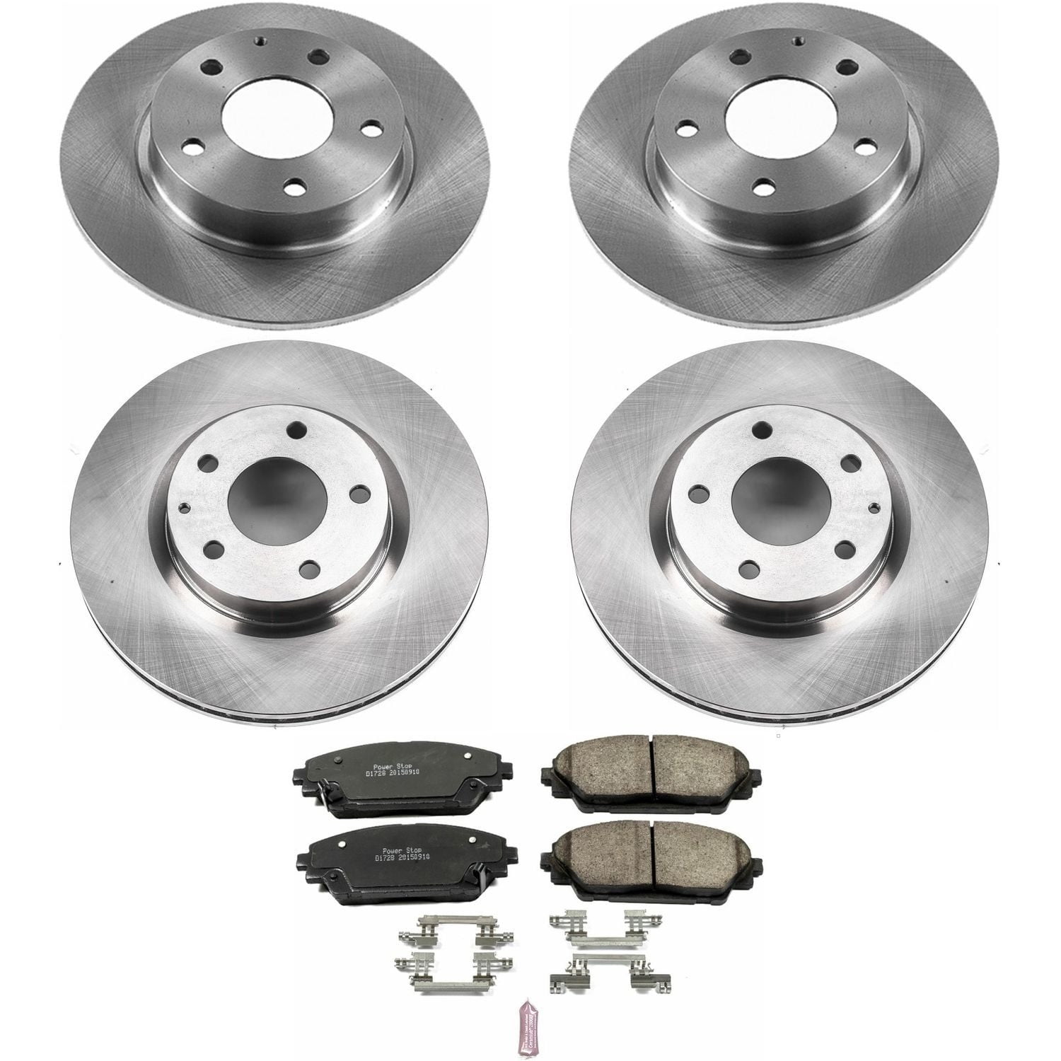 PowerStop Front and Rear Stock Replacement Brake Pad and Rotor Kit Fits: MAZDA Select Models KOE6970
