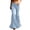Light Blue, variant on Women's Cotton Linen Capri Pants, High Waist Elastic Wide Leg Cropped Trousers, Casual Loose Fit Summer Pants with Pockets(Khaki/XXL)