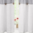 thumbnail image 7 of Haperlare Stripe Color Block Tier Curtains for Living Room 45 inch Farmhouse Boho Butoon Bathroom Window Curtain Half Window Covering Kitchen Cafe Curtains, Gray, 2 Panels, 7 of 7