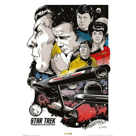 Star Trek Coca Cola Poster Star Trek Classic - TV Show Poster / Print (50th Anniversary - Character Montage) (Size: 24