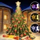 thumbnail image 2 of 198 luces LED en forma de cascada con forma de estrella para interiores y exteriores, cadena de luces navideñas para adornos de árboles de Navidad, decoración del hogar, regalos de Navidad, Año Nuevo, 2 of 5