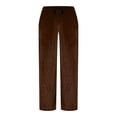 thumbnail image 7 of GUACER Velour Pants for Women Casual Elastic Waist with Drawstring Pockets Wide Leg Pants, 7 of 7