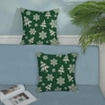 thumbnail image 5 of Christmas Pillow Covers 18x18 Inch 2 Pcs Sage Green Cream Christmas Tree Decor Throw Pillows Winter Snowflakes Xmas Holiday Farmhouse Decorations Pillowcase Linen Cushion Cover for Couch Sofa, 5 of 6