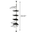 Aiqidi Corner Shower Shelf Caddy Tension Pole 4 Tier Adjustable