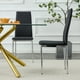 Dining Chairs Set of 2, Modern PU Leather Armless Chairs with High Back & Padded Cushion Seat & Metal Legs,Dinner Chairs Side Chairs for Kitchen Restaurant Living Room - image 2 of 7