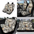 thumbnail image 2 of Renewold Deer American Flag Camo Hunting Car Seat Cover Full Set 14 Pack, with Steering Wheel Seat Belt Rear View Mirror Center Console Trash Can Coaster Gear Shift Knob Cover Set Universal Fit, 2 of 7