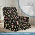 thumbnail image 3 of Xixirimido Candy Cane Holly Leaf Recliner Chair Cover, 4-Pieces Stretch Recliner Covers for Recliner Chair Soft Reclining Chair Slipcover Christmas Furniture Protector for Pets Kids, 3 of 8