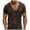 Brown, variant on Men Summer Tops Men's Plus Size Summer Casual Buckle Slim Short Sleeve T Shirt V Neck Pocket Top Athletic Long Sleeve Comfortable Loose Fit Neck Top Long Striped Shirt Little Year Fit Mens Blue L