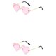 thumbnail image 2 of Qarigey Gafas de sol portátiles en forma de corazón para senderismo, Cosplay, gafas de protección solar, gafas para banquetes, gafas rosa dorado 2piezas, 2 of 6