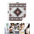 thumbnail image 4 of Gray Red Boho Cloth Napkins Set of 8 Reusable Dinner Napkins, Southwestern Ethnic Abstract Geometric Cocktail Napkin Washable Table Napkins for Wedding/Holiday Party/Baby Shower 20"x20", 4 of 7