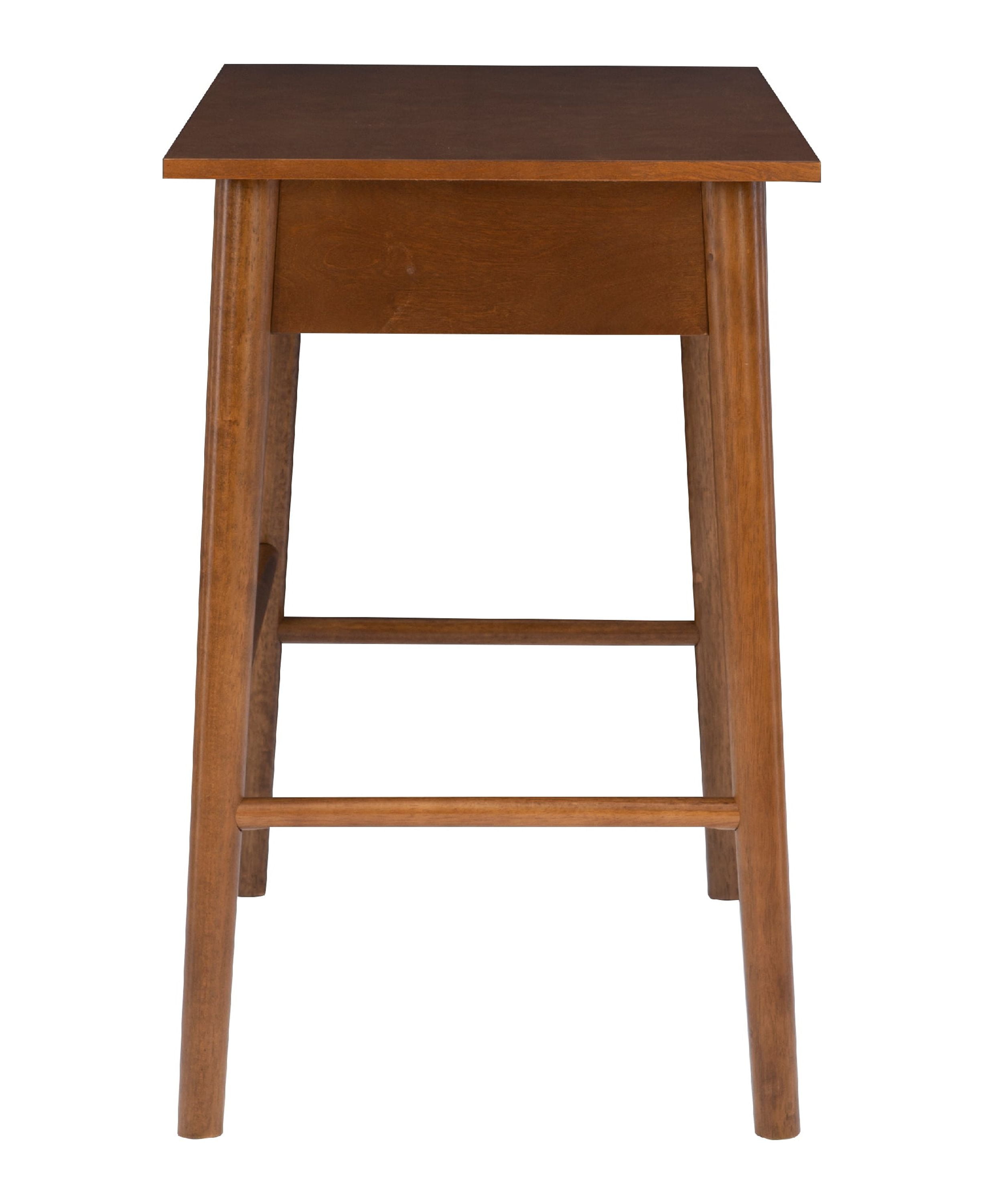 Linon Ashville 42" Single Drawer Mid-Century Writing Desk, Walnut