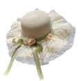 thumbnail image 2 of Sun Hat Women VLOOCKLW Wide Brim Straw Floppy Hat for Beach Summer Vacation Garden Packable Roll Up UPF 50+ Beige, 2 of 5
