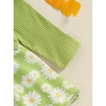 thumbnail image 7 of Suealasg Baby Girls Outfits Newborn Girls Spring Fall 2Pcs Clothes 3 6 9 12 18 Months Infant Girls Long Sleeve Daisy Print Romper Dress + Headband Set, 7 of 7
